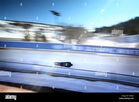 Utah Olympic Park Skeleton at Full Speed in Curve 12